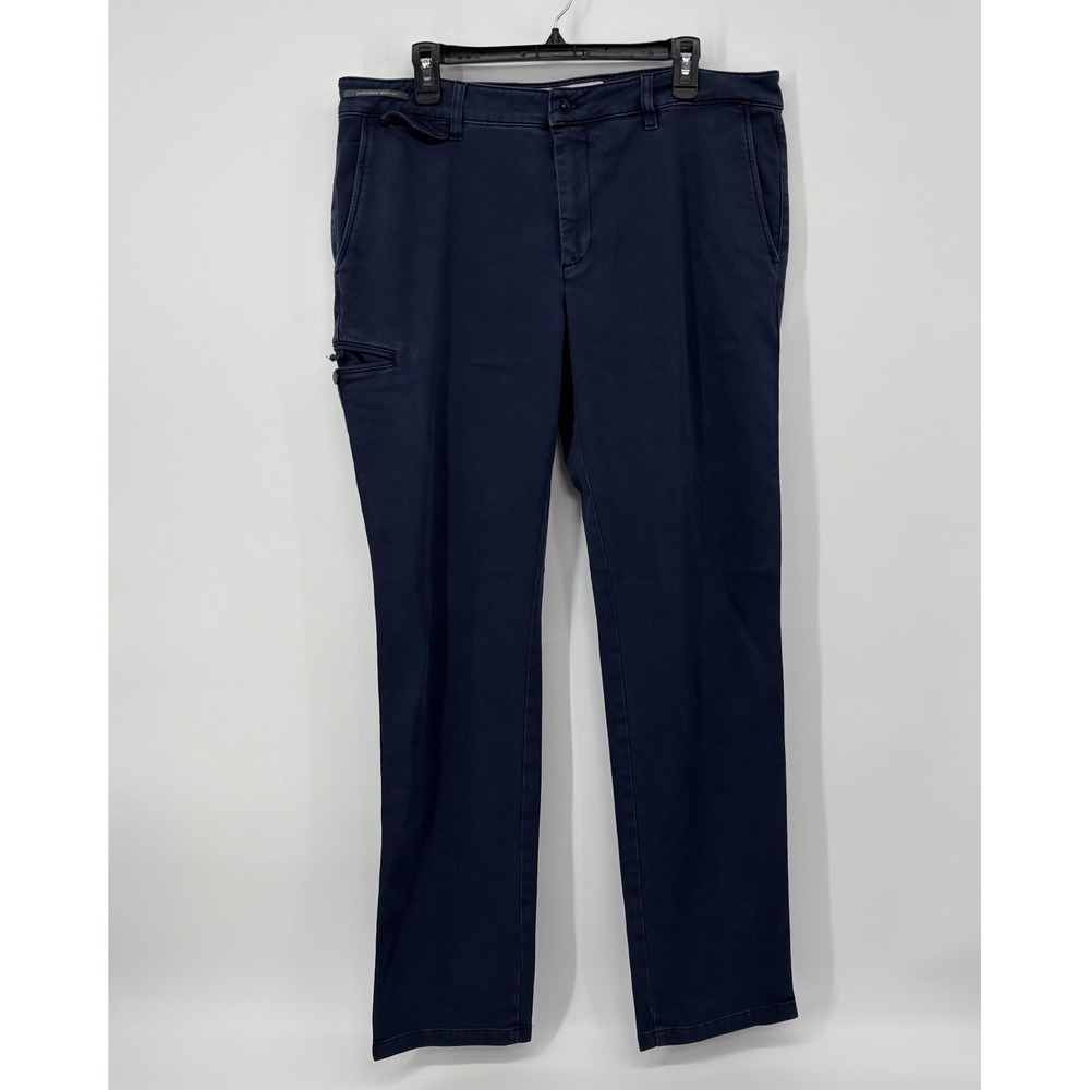 Teleria Zed Navy Blue Chinos Men's Size 38 Authentic Style Stretch Made In Italy